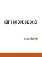 CME sỏi mật viêm túi mật cấp không do sỏi