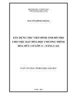 Xây dựng thư viện hình ảnh hỗ trợ cho việc dạy hóa học chương trình hóa hữu cơ lớp 11 nâng cao