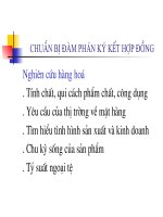 Kỹ thuật nghiệp vụ ngoại thương CHUẨN bị đàm PHÁN ký kết hợp ĐỒNG