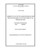 NGHIÊN CỨU CÁC YẾU TỐ ẢNH HƯỞNG ĐẾN SỰ CHẤP NHẬN SỬ DỤNG DỊCH VỤ NGÂN HÀNG ĐIỆN TỬ TẠI TỈNH QUẢNG NGÃI