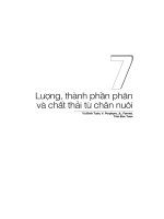Lượng thành phần phân và chất thải từ chăn nuôi