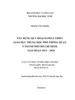 Xây dựng quy hoạch phát triển giáo dục Trung học phổ thông quận 9 Thành phố Hồ Chí Minh giai đoạn 2013  2020