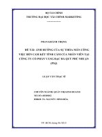 Luận văn thạc sĩ ảnh hưởng của sự thỏa mãn công việc cam kết tình cảm của nhân viên tại công ty cổ phần vàng bạc đá quý phú nhuận (PNJ) 