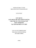 xây dựng giải pháp thu hút khách hàng cho trung tâm ngoại ngữ new windows tại thành phố cần thơ