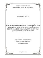 ứng dụng mô hình camel trong phân tích hoạt động kinh doanh của ngân hàng thương mại cổ phần xây dựng việt nam (vncb) chi nhánh vĩnh long