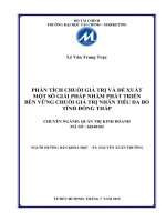 Luận văn thạc sĩ phân tích chuỗi giá trị và đề xuất một số giải pháp nhằm phát triển bền vững chuỗi giá trị nhãn tiêu da bò tỉnh đồng tháp 