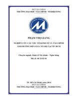 Luận văn thạc sĩ  nghiên cứu các yếu tố kinh tế và tài chính ảnh hưởng đến giá căn hộ tại TP hồ CHÍ MINH 