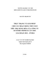 thực trạng và giải pháp cho các hoạt động thúc đẩy tiêu thụ hàng hóa của công ty suntory pepsico cần thơ giai đoạn 2011 – 07 2014
