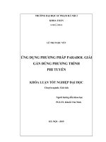 Ứng dụng phương pháp parabol giải gần đúng phương trình phi tuyến