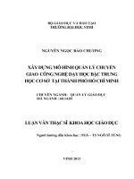 Xây dựng mô hình quản lý chuyển giao công nghệ dạy học bậc trung học cơ sở tại thành phố Hồ Chí Minh: