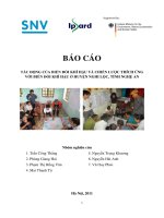 Báo cáo tác động của biến đổi khí hậu và chiến lược thích ứng với biến đổi khí hậu ở huyện nghi lộc, tỉnh nghệ an