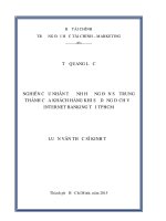 NGHIÊN cứu NHÂN tố ẢNH HƯỞNG đến sự TRUNG THÀNH của KHÁCH HÀNG KHI sử DỤNG DỊCH vụ INTERNET BANKING tại TPHCM 