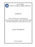 Luận văn thạc sĩ nâng cao năng lực cạnh tranh của ngân hàng nông nghiệp và phát triển nông thôn chi nhánh tỉnh quảng trị giai đoạn 2015   2020 
