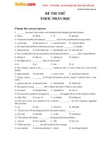 Đề thi thử TOEIC phần đọc có đáp án