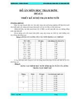 bài tập lớn môn thiết kế trạm bơm  đề 01