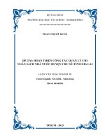 Luận văn thạc sĩ hoàn thiện công tác quản lý chi ngân sách nhà nước huyện chư sê   tỉnh gia lai 
