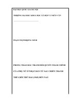 Phong trào đấu tranh đòi quyền tham chính của phụ nữ ở nhật bản từ sau chiến tranh thế giới thứ hai (1945) đến nay 