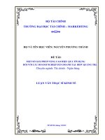 Luận văn thạc sĩ một số giải pháp nâng cao hiệu quả tín dụng đối với các doanh nghiệp dân doanh tại BIDV quảng trị 