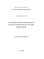 Luận văn thạc sĩ quản trị kinh doanh quản trị rủi ro trong kinh doanh của ngân hàng thương mại việt nam theo hiệp ước basel