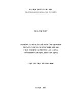 Nghiên cứu đề xuất giải pháp ứng dụng GIS trong xây dựng cơ sở dữ liệu đất đai (thực nghiệm tại phường Lộc Vượng, thành phố Nam Định, tỉnh Nam Định)