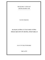 Đa dạng lưỡng cư ở xã Châu Cường thuộc khu BTTN Pù Huống, tỉnh Nghệ An