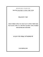 Hoàn thiện công tác đào tạo và phát triển đội ngũ giảng viên của trường đại học công nghiệp thành phố hồ chí minh