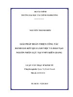 LUẬN văn THẠC sĩ GIẢI PHÁP HOÀN THIỆN CÔNG TÁC ĐÁNH GIÁ KẾT QUẢ LÀM VIỆC VÀ ĐÀO TẠO NGUỒN NHÂN LỰC TẠI VNPT KIÊN GIANG