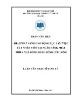 giải pháp nâng cao động lực làm việc của nhân viên ngân hàng phát triển nhà đồng bằng sông cửu long