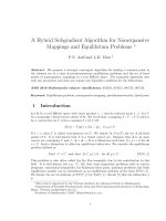 A Hybrid Subgradient Algorithm for Nonexpansive Mappings and Equilibrium Problems