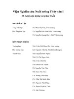 Viện Nghiên cứu Nuôi trồng Thủy sản I 50 năm xây dựng và phát triển