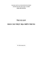 Báo cáo thực địa miền trung