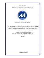 GIẢI PHÁP NHẦM TĂNG CƯỜNG CÔNG tác QUẢN lý CHI NSNN tại TRƯỜNG CAO ĐẲNG tài CHÍNH bắc lào 