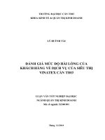 đánh giá mức độ hài lòng của khách hàng về dịch vụ của siêu thị vinatex cần thơ