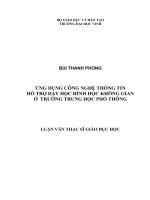 Ứng dụng công nghệ thông tin hỗ trợ dạy học hình học không gian ở trường Trung học phổ thông