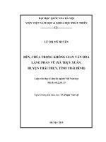 Đền, chùa trong không gian văn hóa làng phấn vũ ( xã thụy xuân, huyện thái thụy, tỉnh thái bình)