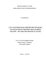 các giải pháp hạn chế rủi ro tín dụng tại ngân hàng thương mại cổ phần sài gòn hà nội chi nhánh an giang