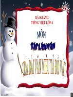 Bài giảng tiếng việt 4 tuần 21 bài tập làm văn   trả bài văn miêu tả đồ vật 