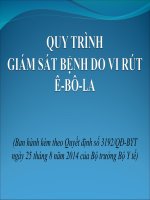 Tài lệu hướng dẫn giám sát bệnh EBOLA
