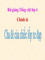 Bài giảng tiếng việt 4 tuần 20 bài cha đẻ của chiếc lốp xe đạp 