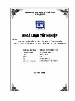 Thu hút vốn đầu tư vào các khu công nghiệp Vùng kinh tế Đông Nam Bộ. Thực trạng và giải pháp