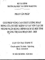 Luận văn thạc sĩ  giải pháp nâng cao chất lượng hoạt động của sổ tiết kiệm va vay vốn tại chi nhánh ngân hàng chính sách xã hội tỉnh quảng trị giai đoạn 2015   2020 