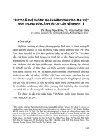 TÁI cơ cấu hệ THỐNG NGÂN HÀNG THƯƠNG mại VIỆT NAM TRONG bối CẢNH tái cơ cấu nền KINH tế