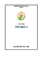 giáo trình tin học i nguyễn hữu tân