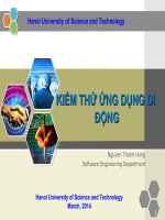 KIỂM THỬ ỨNG DỤNG DI ĐỘNG