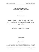 Ứng dụng công nghệ json 2 0 xây dựng website đấu giá trực tuyến