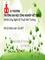 Đề tài thảo luận gluxit
