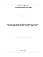 Nâng cao chất lượng xác định hướng sóng tới cho hệ thống vô tuyến tìm phương sử dụng dàn ăng ten