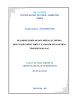 Luận văn thạc sĩ  giải pháp phát triển nguồn nhân lực phòng phát triển nông thôn và xóa đói giảm nghèo tỉnh champasak 