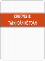 Nguyên lí kế toán chương 3 tài khoản kế toán 