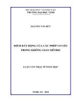 Điểm bất động của các phép cơ yếu trong không gian Mêtric